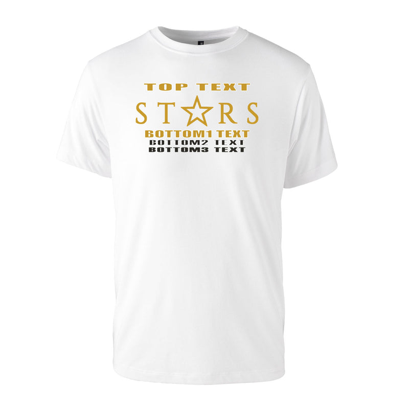Men's Triblend T-Shirt - White - Logo Text Drop