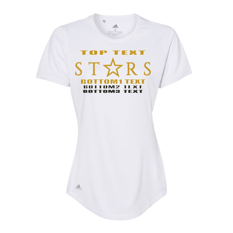 Adidas Women's Sport T-Shirt - White - Logo Text Drop