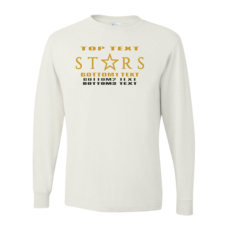 Youth Dri-Power Long Sleeve T-Shirt - White - Logo Text Drop