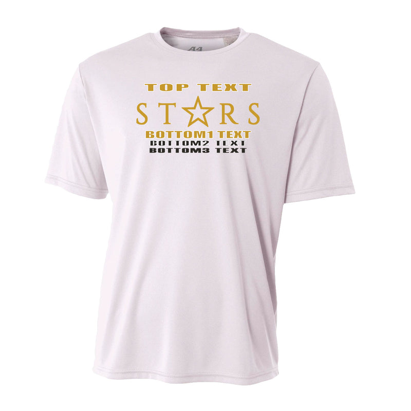 Men's Performance T-Shirt - White - Logo Text Drop
