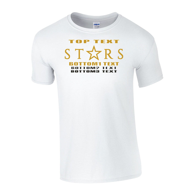 Classic T-Shirt - White - Logo Text Drop