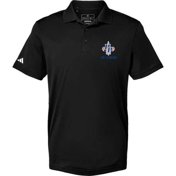 Adidas Sport Polo Men's - Black - Embroidery Text Drop