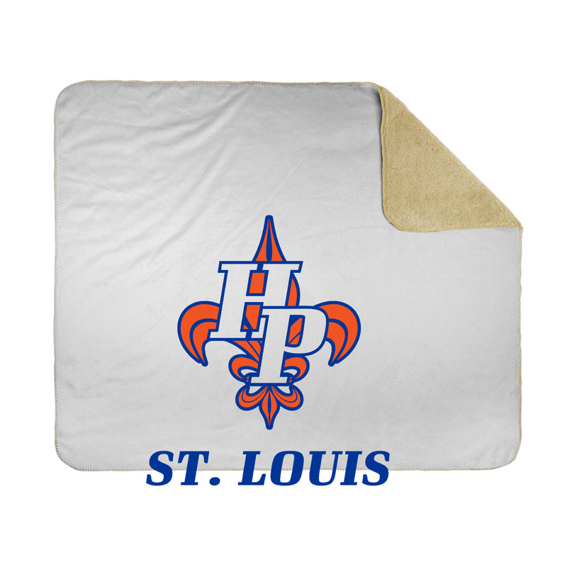 50x60 Sherpa Lined Throw Blanket - White