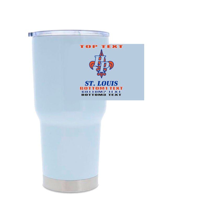 30oz Stainless Steel Tumbler - White
