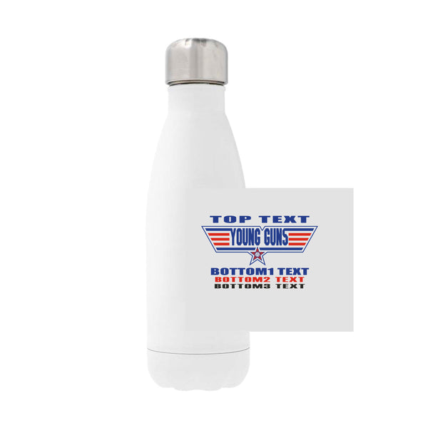 12oz Stainless Steel Water Bottle - White