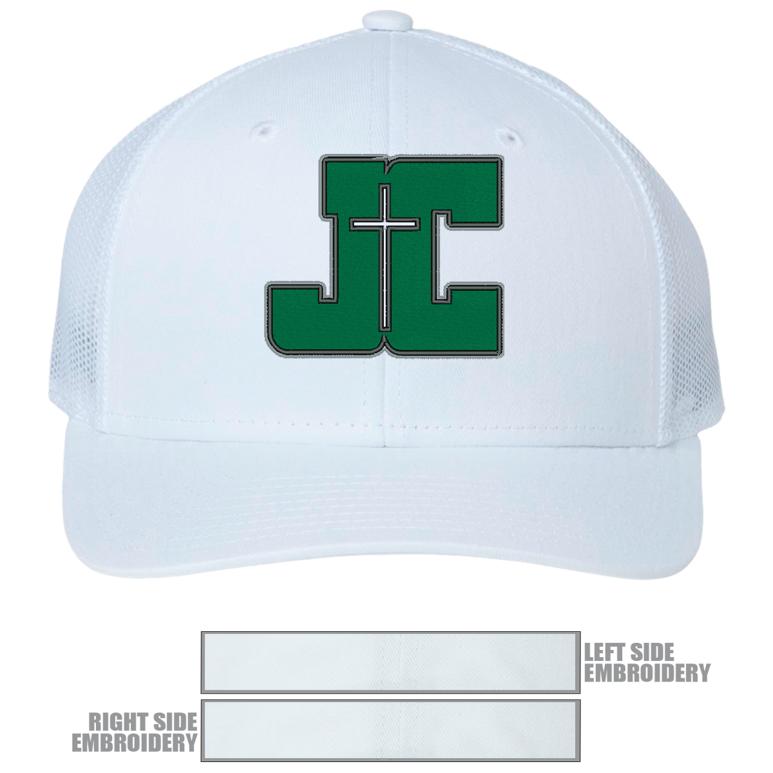 The Game Everyday Trucker Cap - White/ White - Hat Embroidery