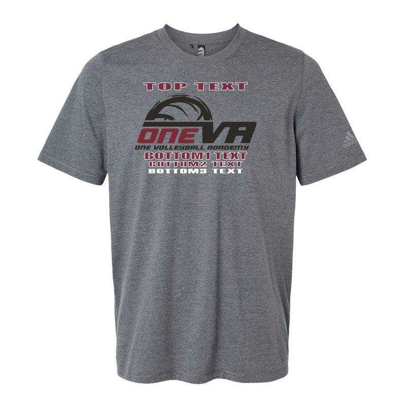 Adidas Blended T-Shirt - Dark Grey Heather - Logo Text Drop
