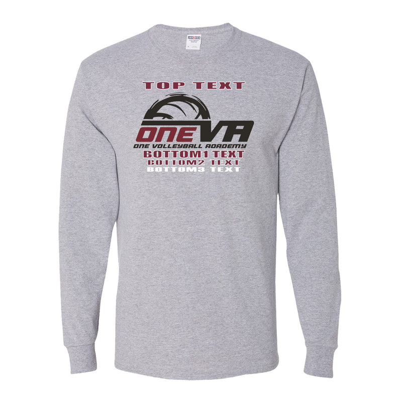 Youth Dri-Power Long Sleeve T-Shirt - Athletic Heather - Logo Text Drop