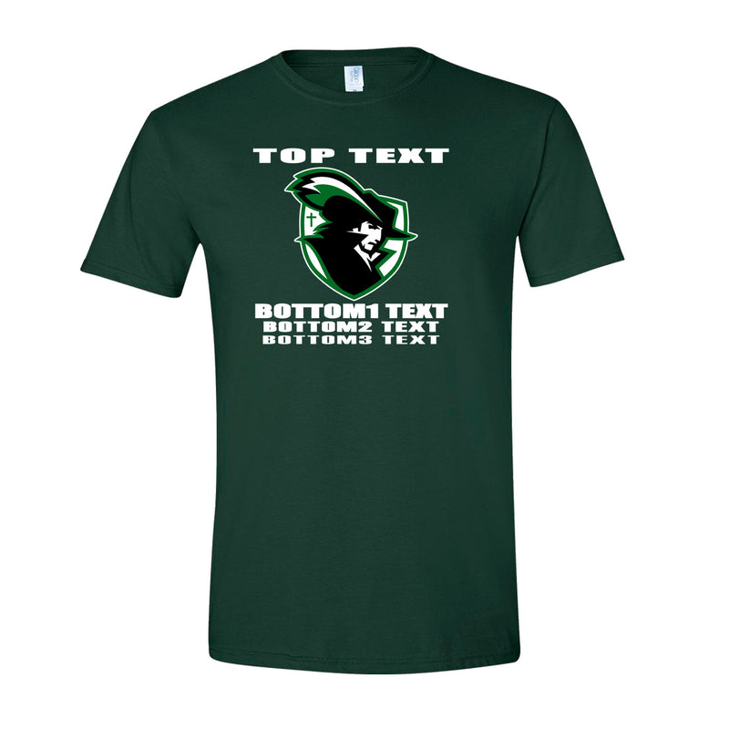 Classic T-Shirt - Forest Green - Logo Text Drop