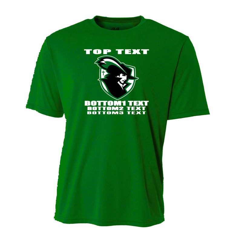 Youth Performance T-Shirt - Kelly - Logo Text Drop