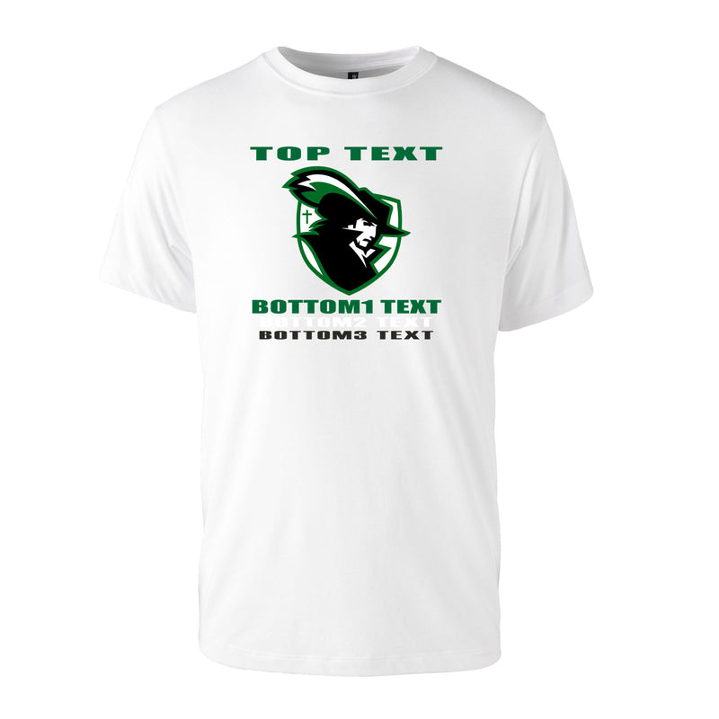 Men's Triblend T-Shirt - White - Logo Text Drop
