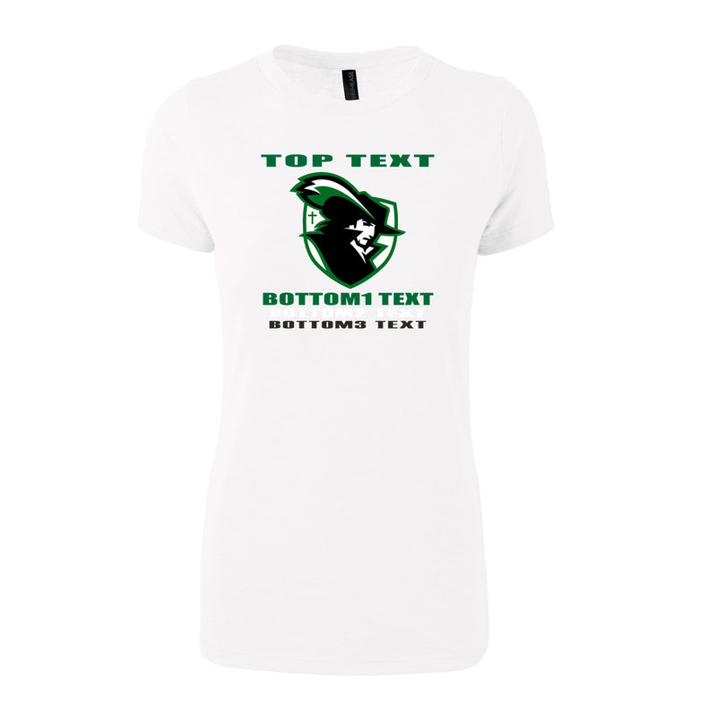 Women's Triblend T-Shirt - White - Logo Text Drop