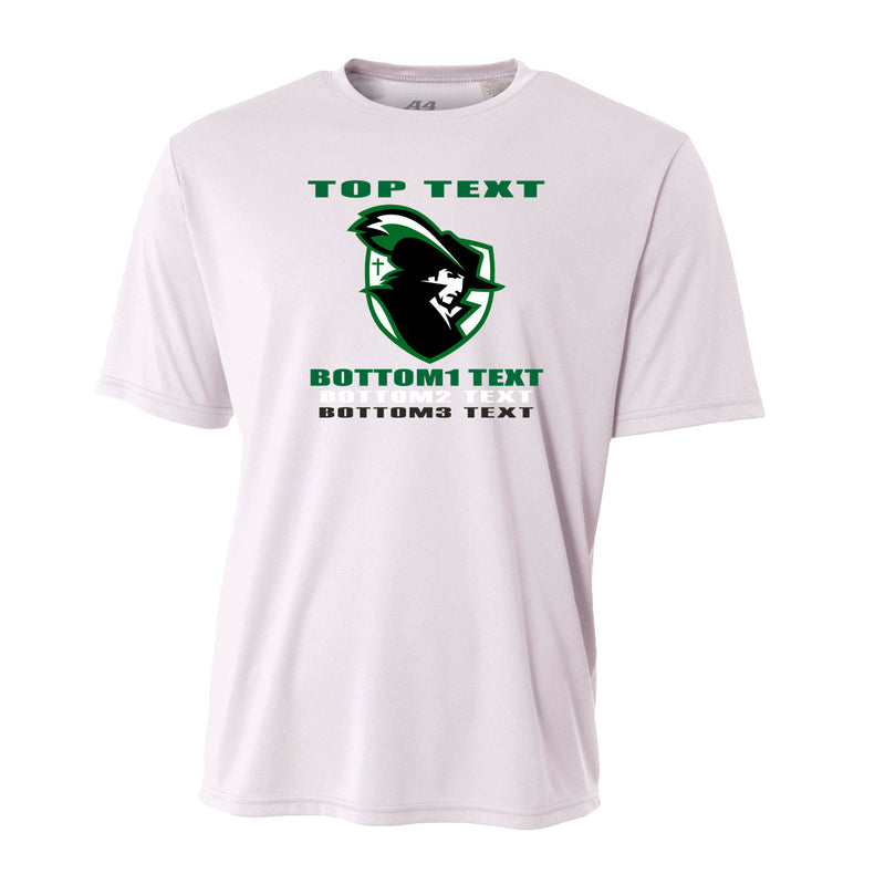 Men's Performance T-Shirt - White - Logo Text Drop