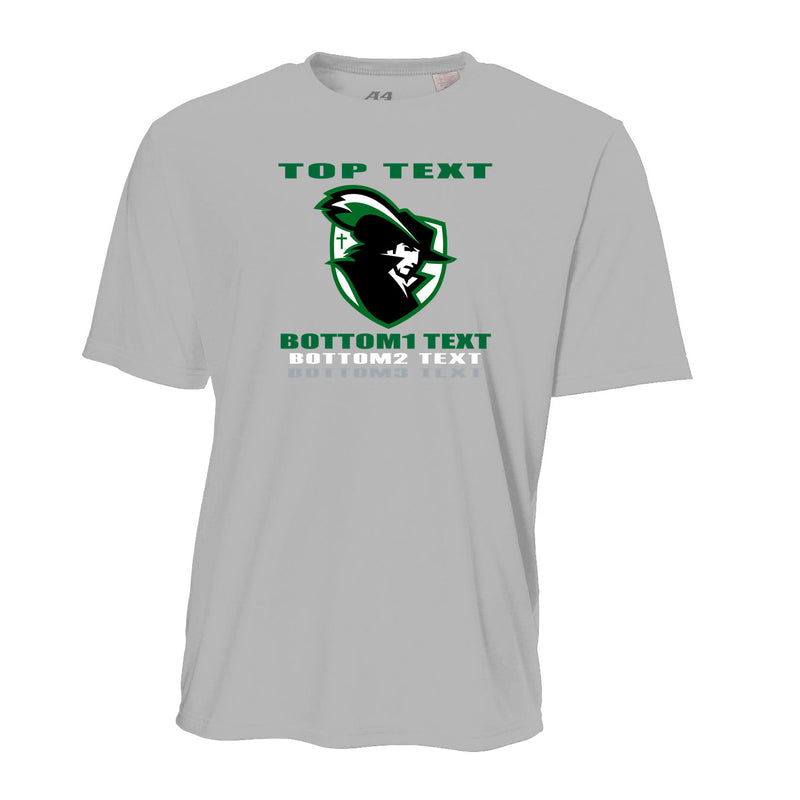 Youth Performance T-Shirt - Silver - Logo Text Drop