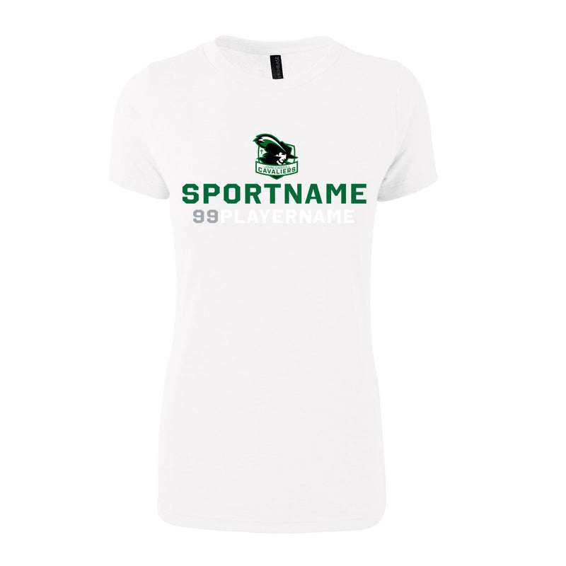 Women's Triblend T-Shirt - White - Logo Sport Name
