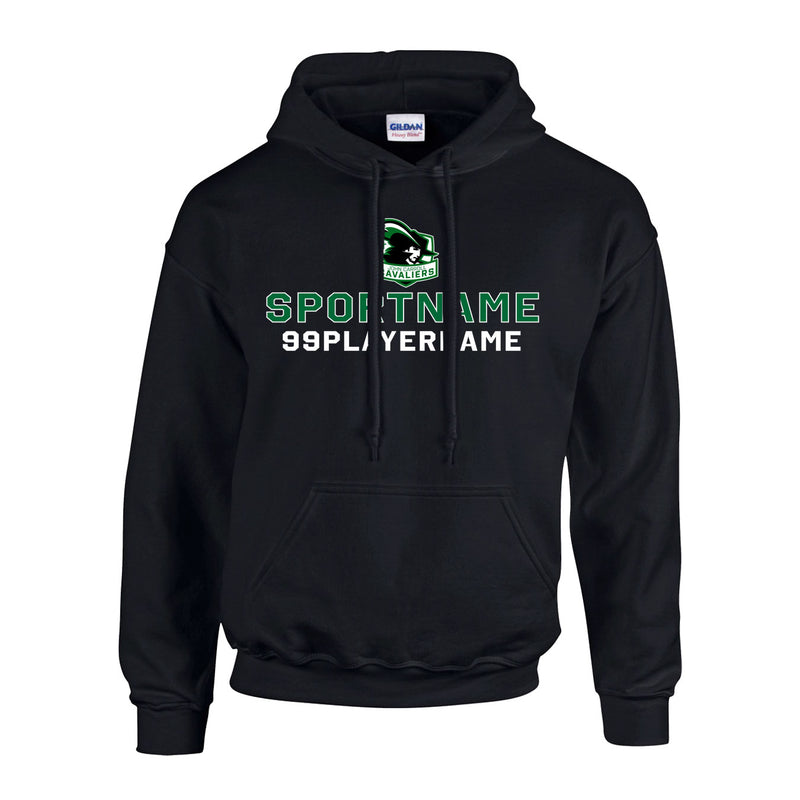 Fleece Hoodie - Black - Logo Sport Name