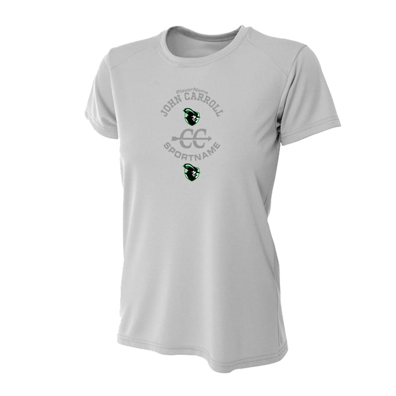 Women's Tight Fit Performance T-Shirt - Silver - Sport Circle