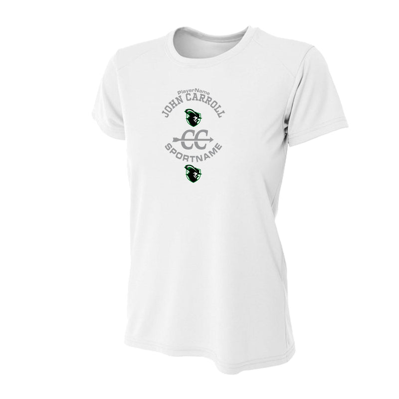 Women's Tight Fit Performance T-Shirt - White - Sport Circle
