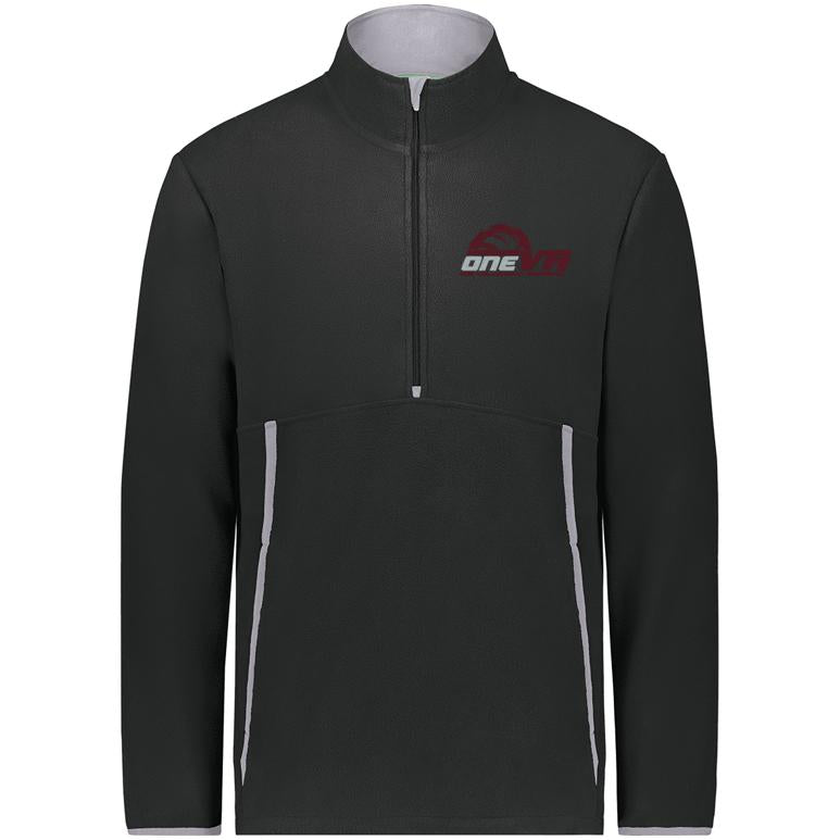 Augusta Chill Fleece 2.0 1/2 Zip Pullover - Black - Embroidery Text Drop