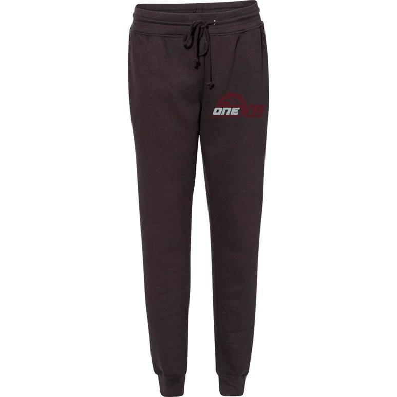 Fleece Joggers Women's - Black - Embroidery Text Drop