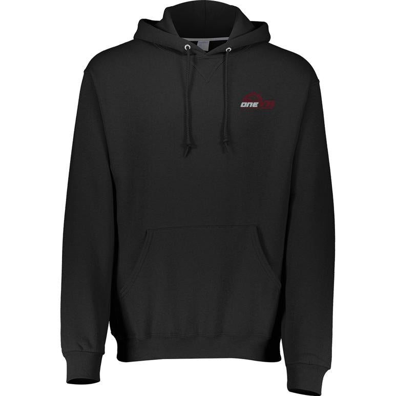 Russell Dri-Power Fleece Hoodie - Black - Embroidery Text Drop