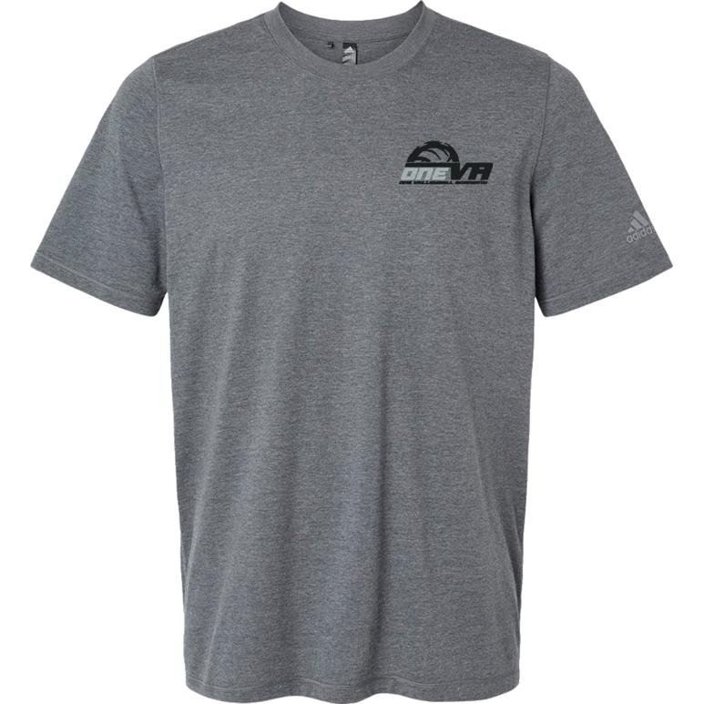 Adidas Blended T-Shirt - Dark Grey Heather - Embroidery Text Drop