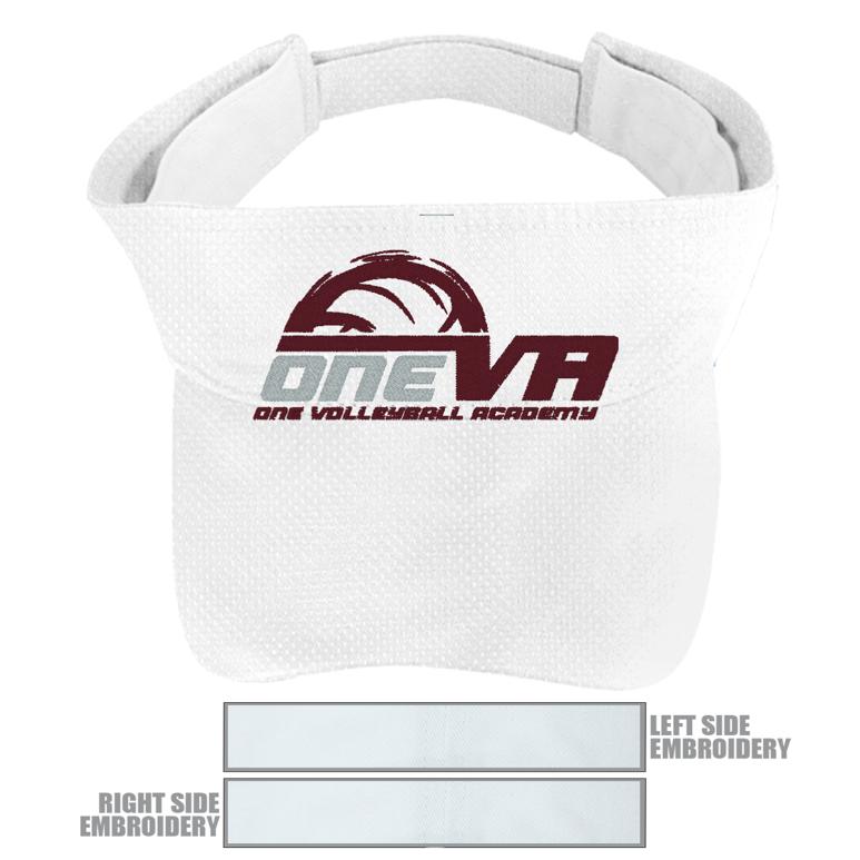Athletic Mesh Visor - White - Hat Embroidery
