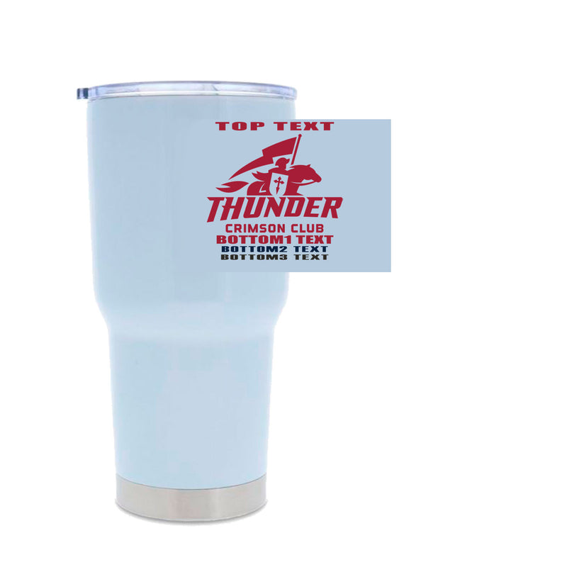 30oz Stainless Steel Tumbler - white