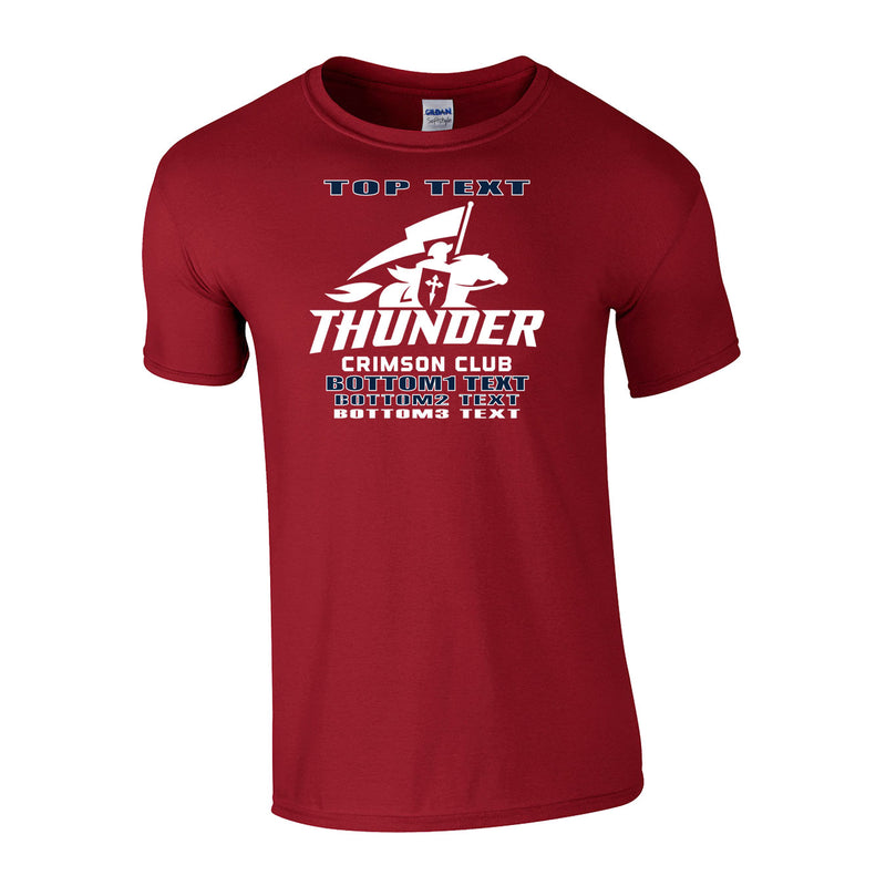 Classic T-Shirt - Cardinal Red - Logo Text Drop