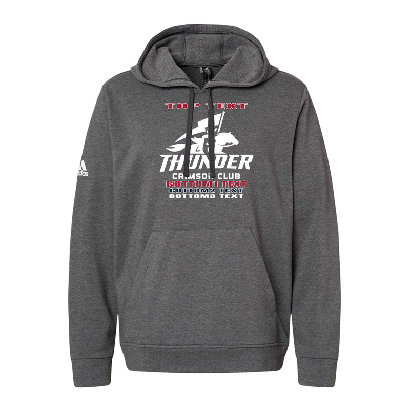 Adidas Hooded Sweatshirt - Dark Grey Heather
