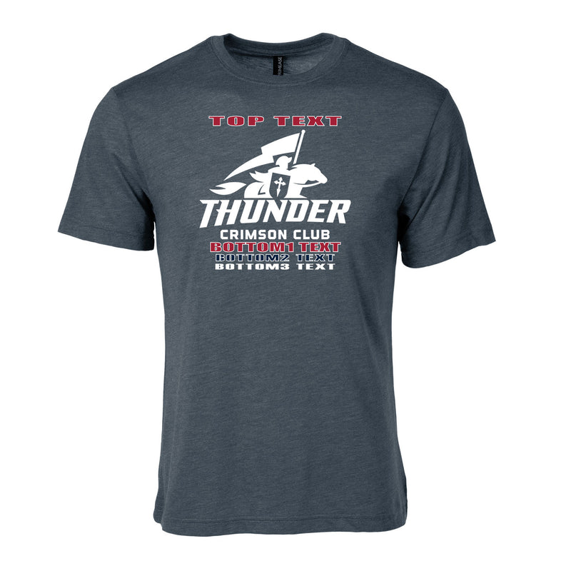 Men's Triblend T-Shirt - Charcoal Heather - Logo Text Drop