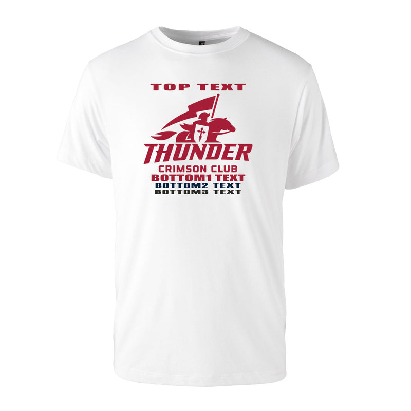 Men's Triblend T-Shirt - White - Logo Text Drop