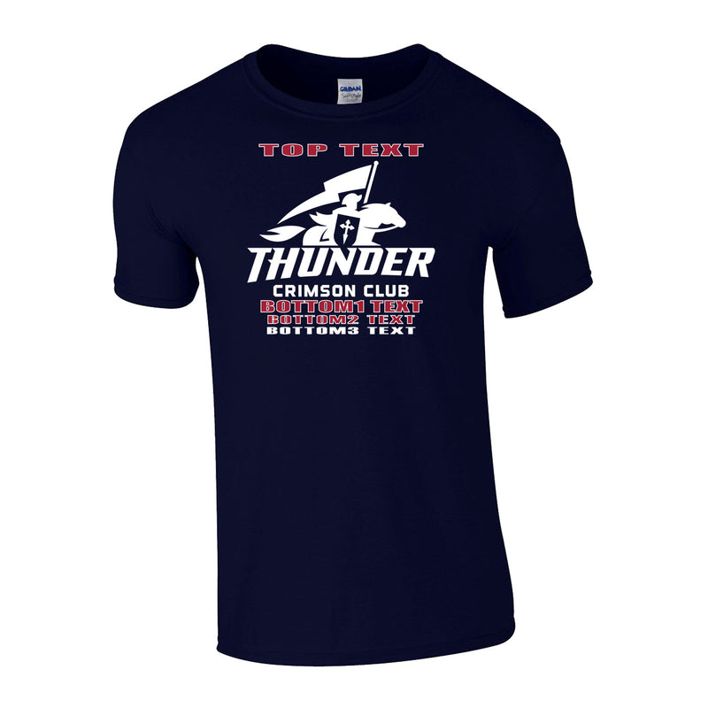 Classic T-Shirt - Navy - Logo Text Drop