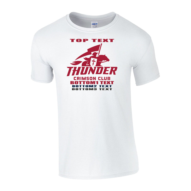 Classic T-Shirt - White - Logo Text Drop