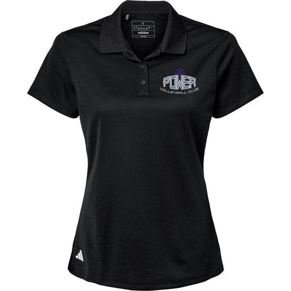 Adidas Sport Polo Women's - Black - Embroidery Text Drop