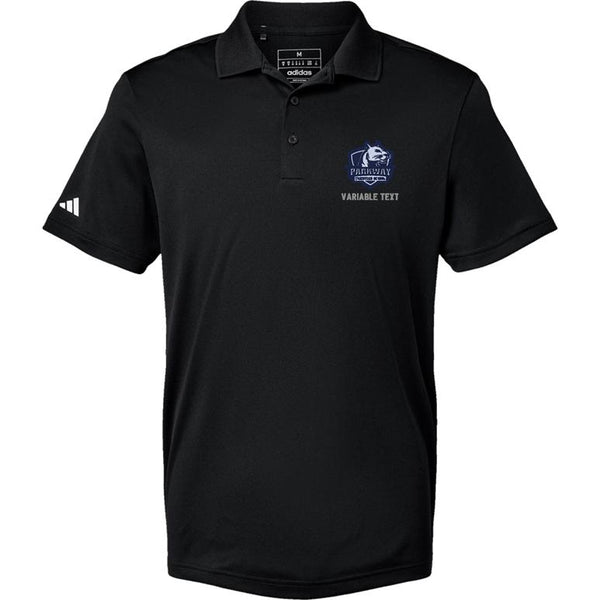 Adidas Sport Polo Men's - Black - Embroidery Text Drop