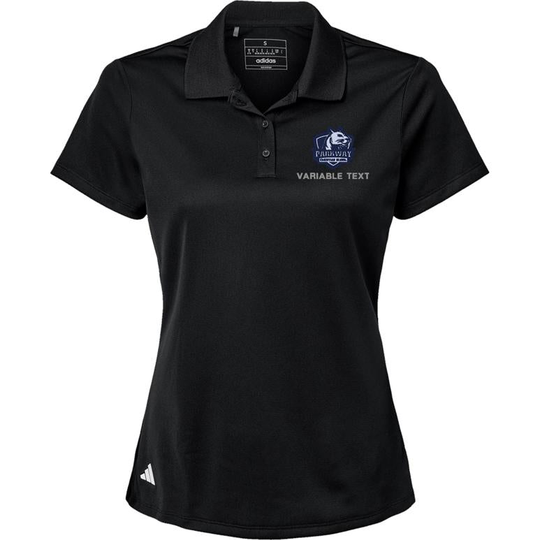Adidas Sport Polo Women's - Black - Embroidery Text Drop