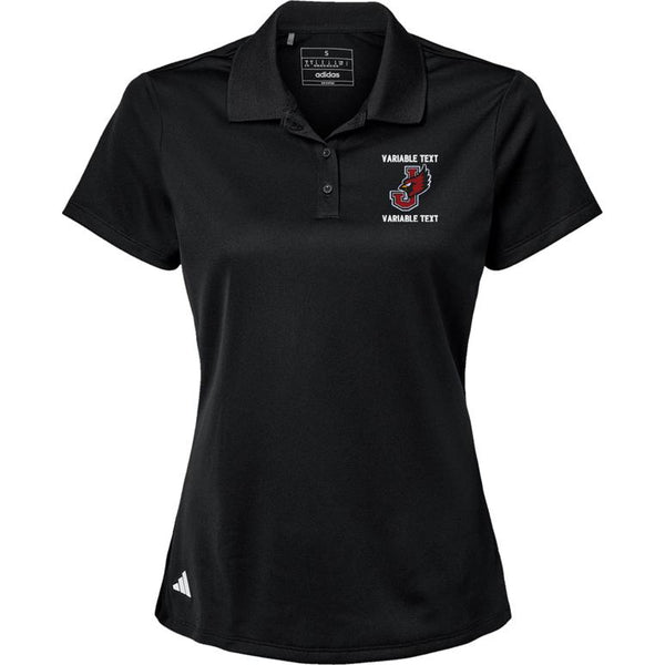Adidas Sport Polo Women's - Black - Embroidery Text Drop