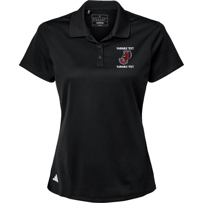 Adidas Sport Polo Women's - Black - Embroidery Text Drop