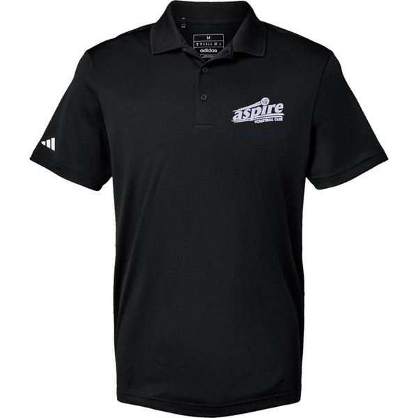 Adidas Sport Polo Men's - Black - Embroidery Text Drop