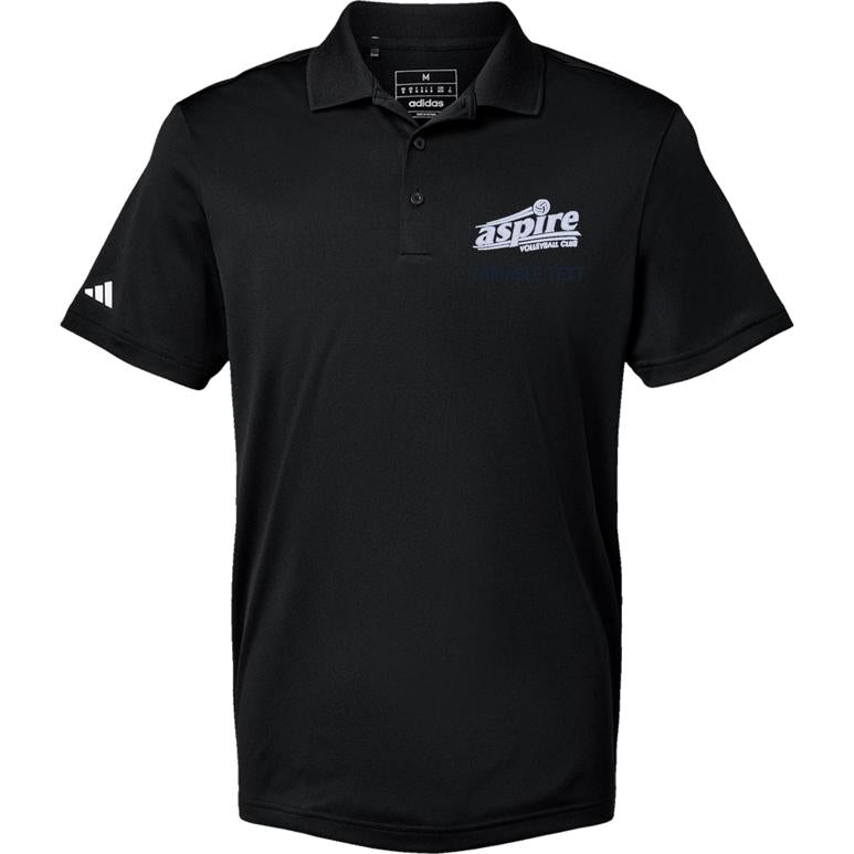Adidas Sport Polo Men's - Black - Embroidery Text Drop