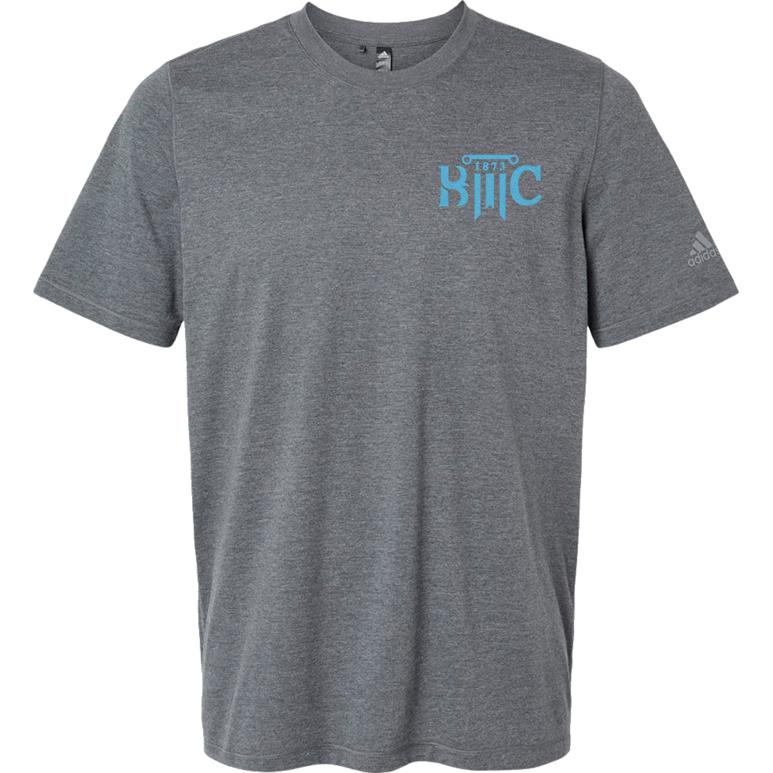Adidas Blended T-Shirt - Dark Grey Heather - Embroidery Text Drop