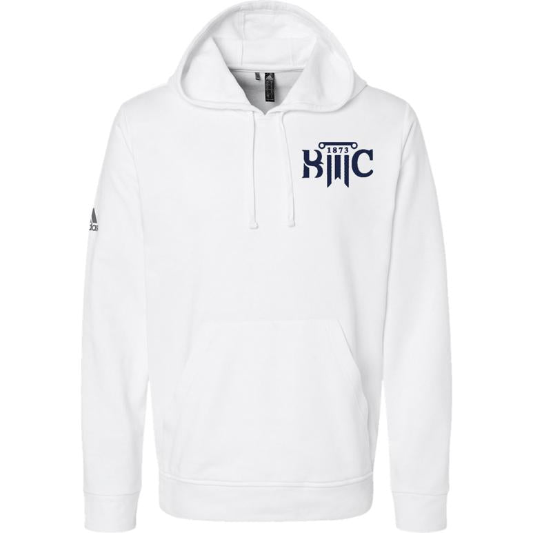 Adidas Hooded Sweatshirt - White - Embroidery Text Drop