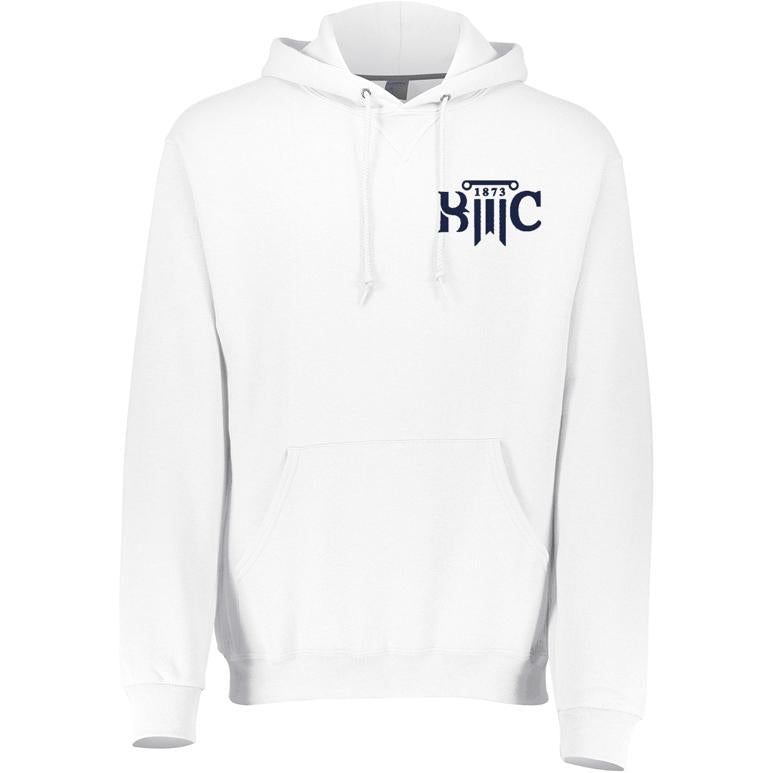 Russell Dri-Power Fleece Hoodie - White - Embroidery Text Drop