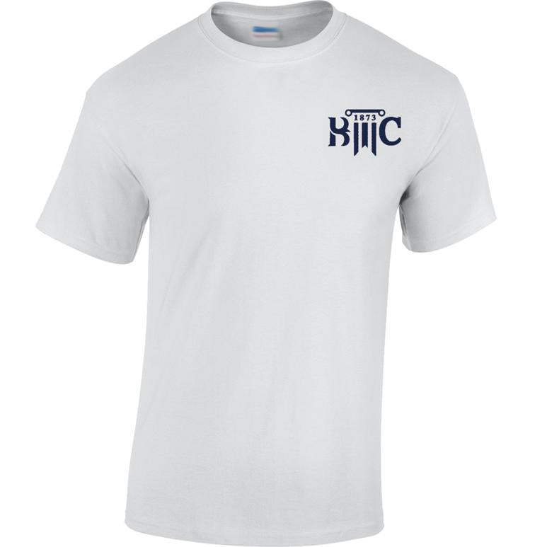 Russell DRI-POWER Tee - White - Embroidery Text Drop