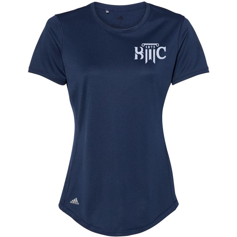 Adidas Women's Sport T-Shirt - Collegiate Navy - Embroidery Text Drop