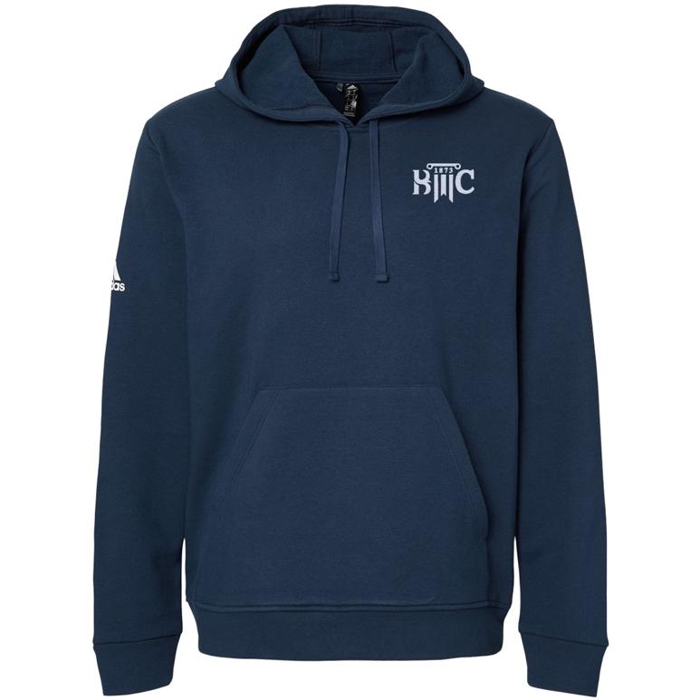 Adidas Hooded Sweatshirt - Collegiate Navy - Embroidery Text Drop