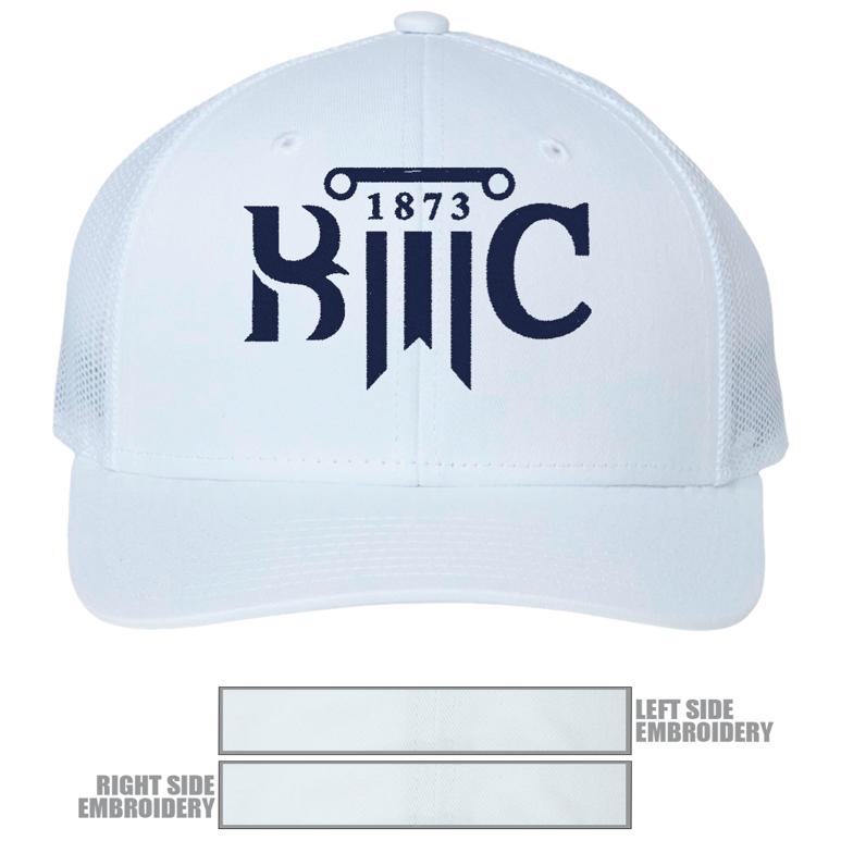 The Game Everyday Trucker Cap - White/ White - Hat Embroidery