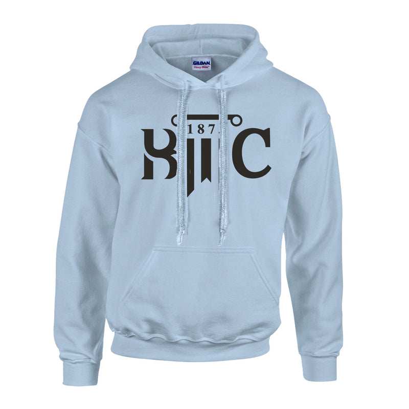 Fleece Hoodie - Light Blue - Logo Text Drop