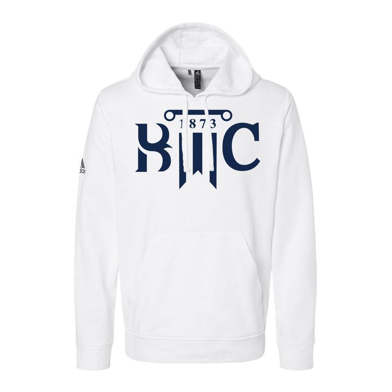 Adidas Hooded Sweatshirt - White - Logo Text Drop